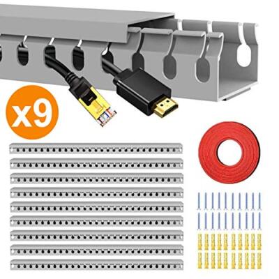 Cable Raceway Kit 138 inch Open Slot Wiring Raceway Duct with Cover Cable
