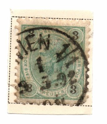 Austria 1890-1896 Emperor Franz Josef I SC 53 Used Stamp 3Kr (a1)