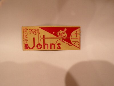 Matchbook Cover Length John's Phone 8980 Reno NV #336