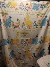 Vintage Sesame Street Full Sheet Set Kids Bedding Flat And Fitted