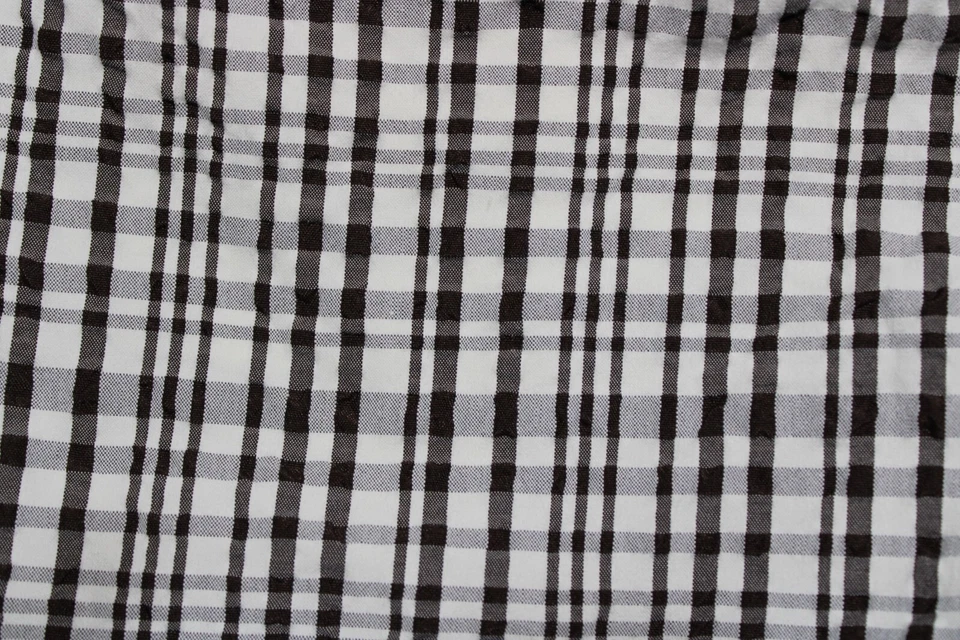 Merona Shorts Womens 4 Brown White Plaid Seersucker Flat Front Pockets Casual - Image 2 of 4