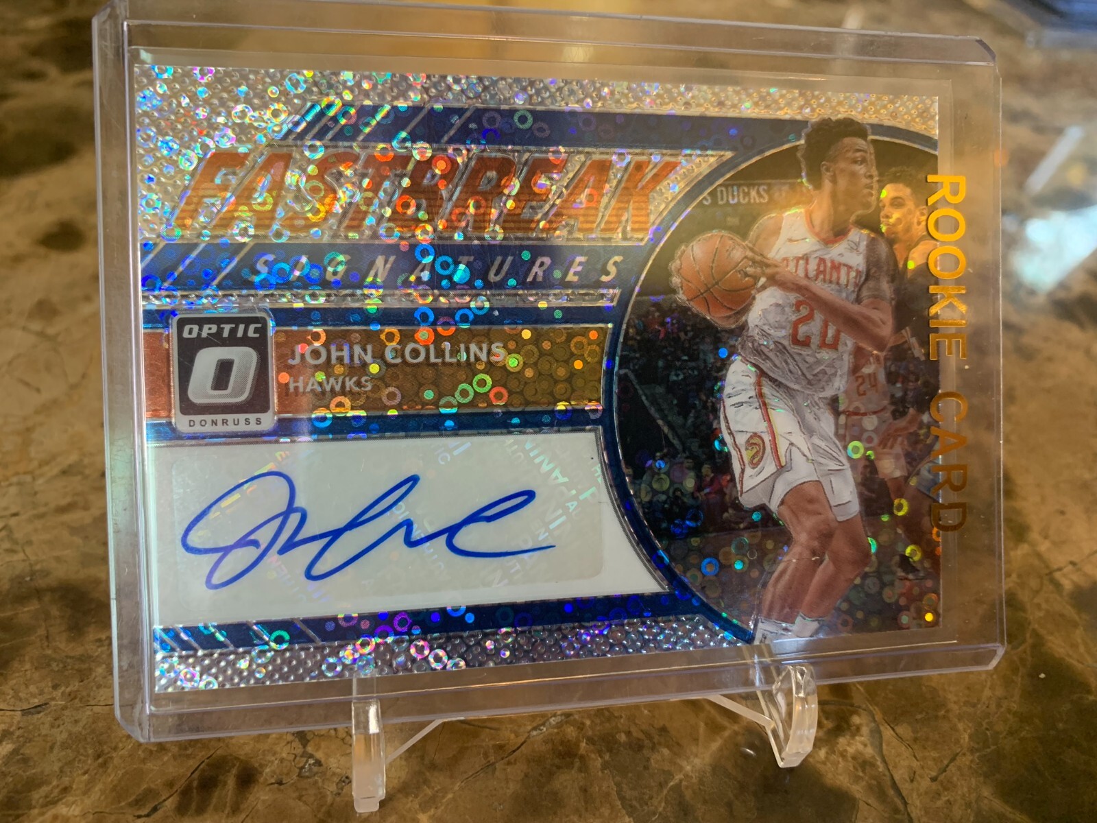 Star John Collins 2017-18 Optic FB-JCL Fast Break Signatures RC Auto, ATL Hawks