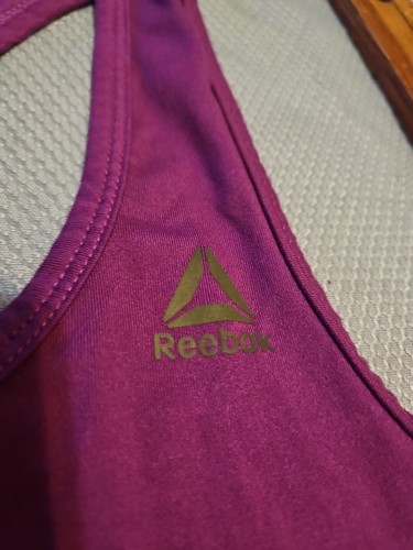 Reebok Shirt Womens Small Purple Speed Wick Sleeveless Athletic Mesh Tank Top - Picture 7 of 13