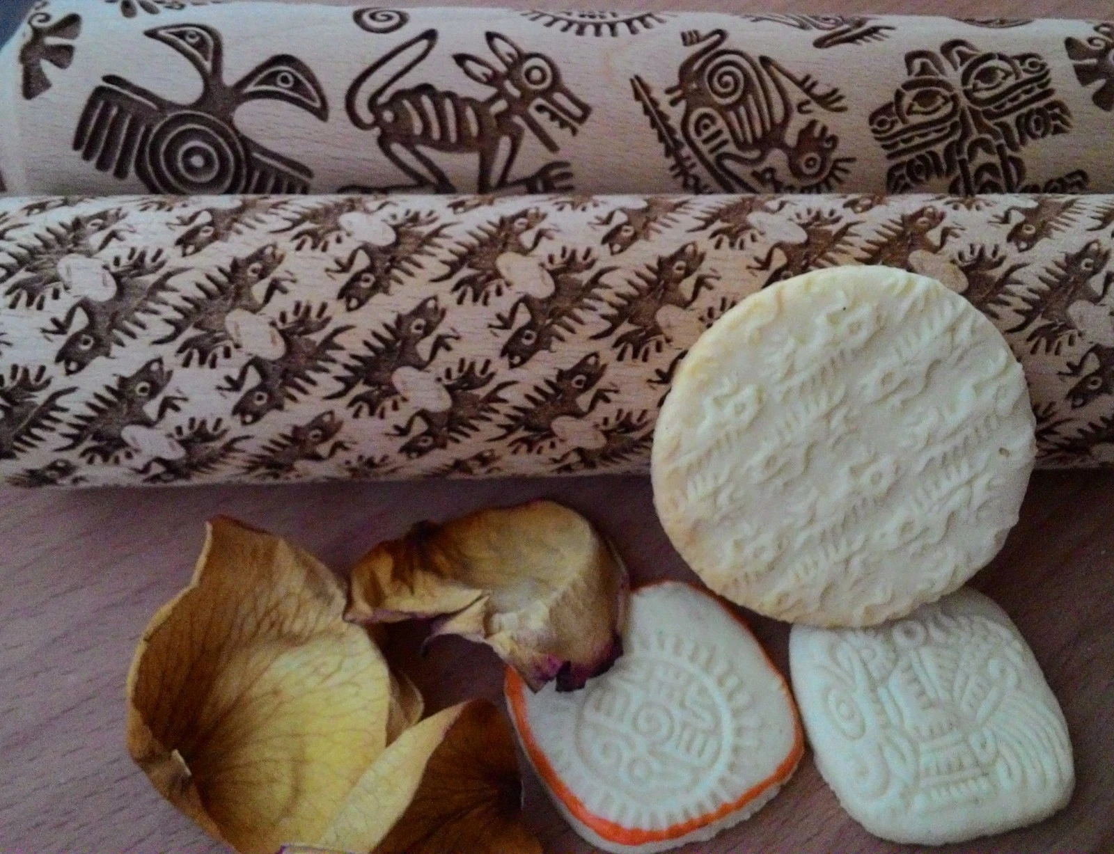 Rolling Pin Laser Cut Embossed Set of two Stylish Rolling Pins Inca Designed