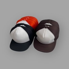 VTG All Foam Trucker Hat Blanks Snapback Orange, Black, Brown, x12 NEW DEADSTOCK