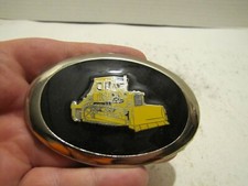 VINTAGE AS BULLDOZER BELT BUCKLE CLEAN
