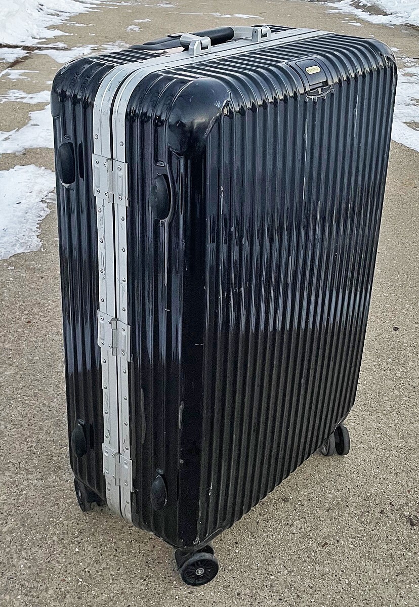 NO SHIPPING MANATO 28" BLACK ABS + PC HARD CASE ROLLING LUGGAGE TRAVEL SUITCASE eBay