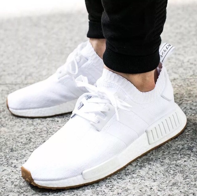 all white nmd primeknit