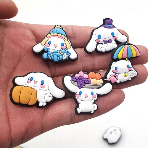 10PCS Cute Cinnamoroll Shoe Charms for ClogCroc Shoes DIY Decor Accessories Set - Picture 5 of 12