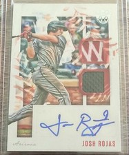 2020 Diamond Kings Josh Rojas Auto Signatures Dual Relic 3 Color Patch RC Rookie