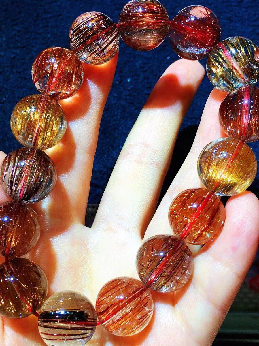 Copper rutilated shop quartz bracelet