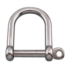 STAINLESS WIDE D SHACKLE 1/2", 316 SS