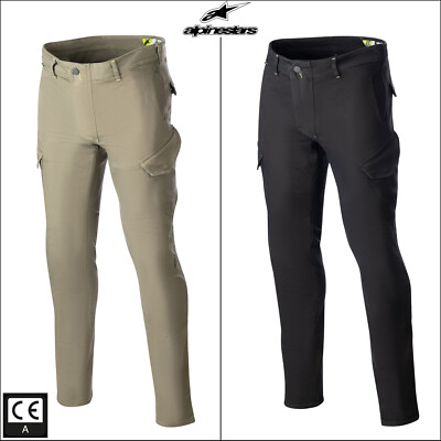 Alpinestars Caliber Tech Motorradjeans verstärkte Reithose schwarz grün