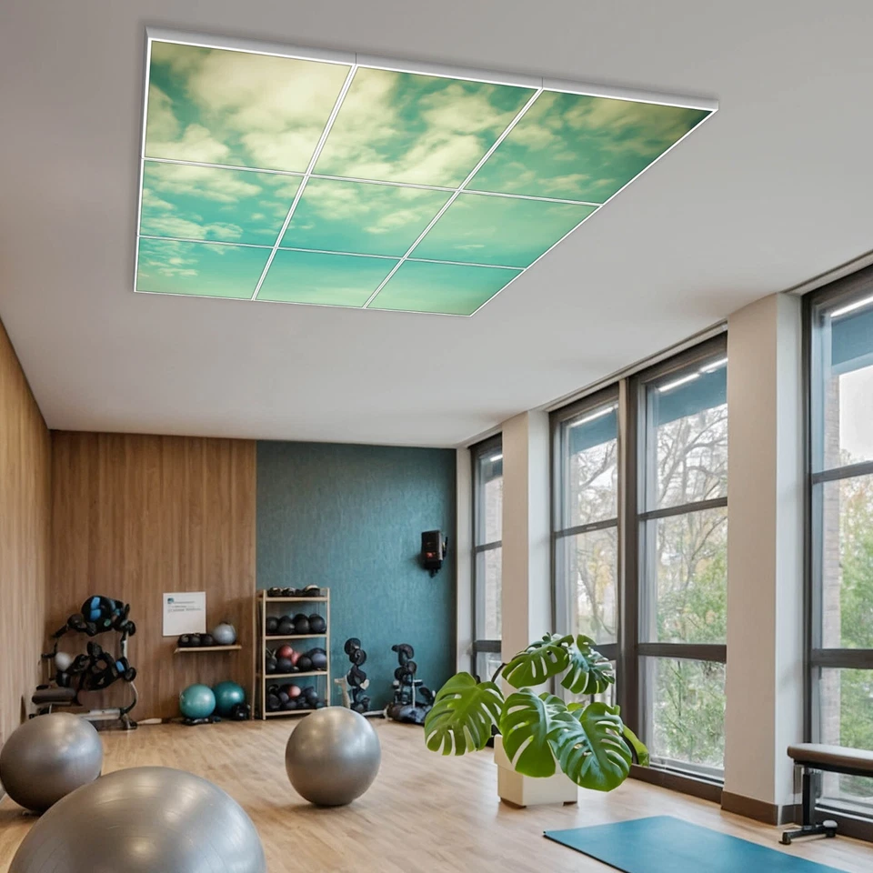 banjado beleuchtet LED Smart Home Panel Designlampe Deckenleuchte Bewölkt - Bild 2 von 2