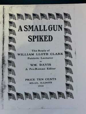 A Small Gun Spiked 1914~Anti-Catholic Protestant History Book~Popery~Romanism