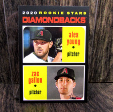 2020 Topps Heritage #93 Rookie Stars Alex Young-Zac Gallen Arizona Diamondbacks