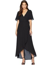 Show Me Your Mumu 188818 Womens Marianne Hi-Low Wrap Dress Black Size Small