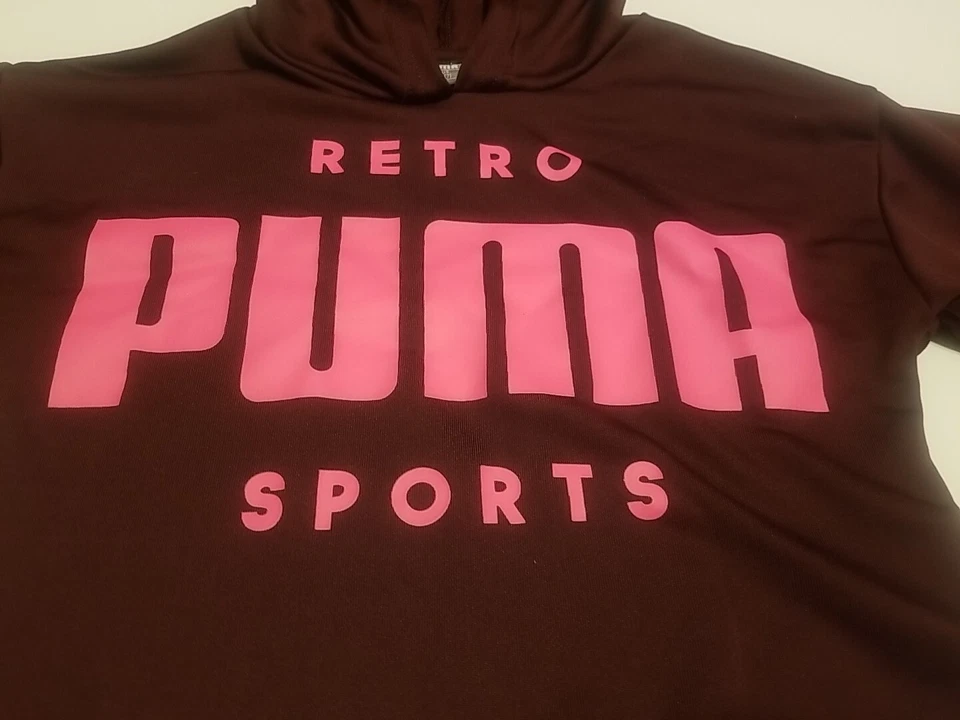 Sudadera con capucha deportiva retro Puma para niñas talla 7 pequeña Foto 3 de 4