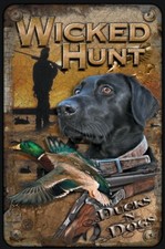 "Ducks 'N Dogs" Metal Sign - Hand Made in the USA with American Steel