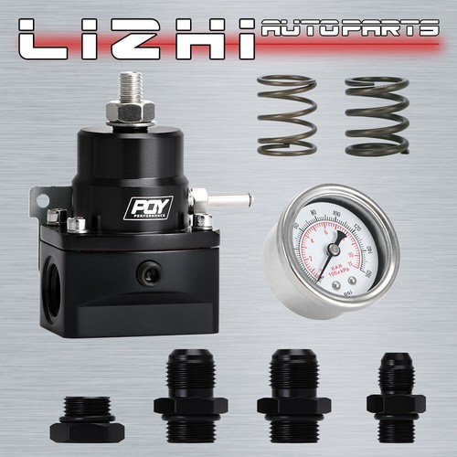 AN8 Feed & AN6 Return Line Fuel Pressure Regulator w/ boost reference ...