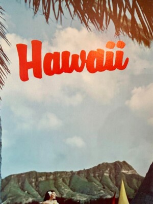 50年代ノースウエストオリエント航空ビンテージ ハワイアンポスター　70年代 Amazon.com: Hawaii - Northwest Orient Airlines - Vintage