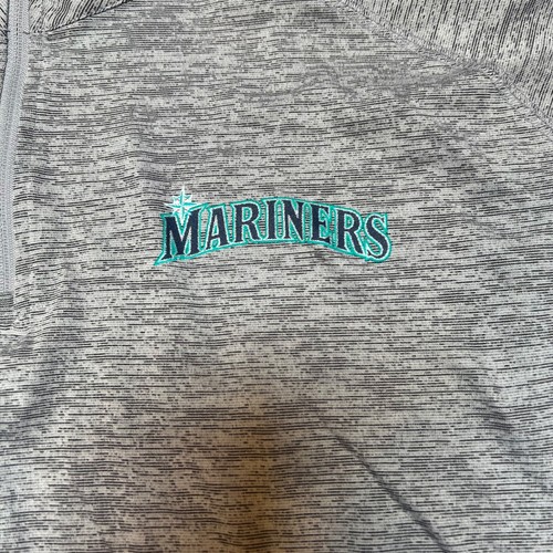 MLB Licensed 1/4 Zip Henley Jersey - Seattle Mariners Adult 2XL/2TG/2EG - Picture 4 of 5