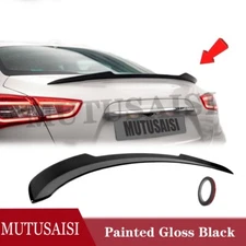 Gloss Black Rear Trunk Duckbill Spoiler Lip Wing For Maserati Ghibli 2014-2024