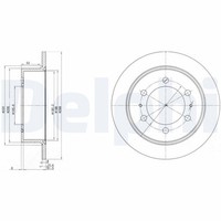 2X Bremsscheibe Delphi BG3522 FüR KJ Ssangyong Korando Musso Sports FJ Rexton 2