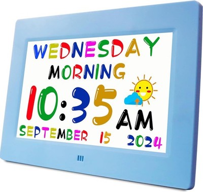Digital Teaching Clock Talking Time, 24 Alarms Custom Reminders, Checklist to-Do