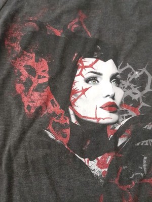 T Shirt Disney  Malificent USA Dornröschen L Disneyland Schneewitchen Grau Top