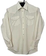 Vintage RUDDOCK SHIRTS Men’s 16/33 Classic Fit Extra Long Tail Pearl Snap Shirt