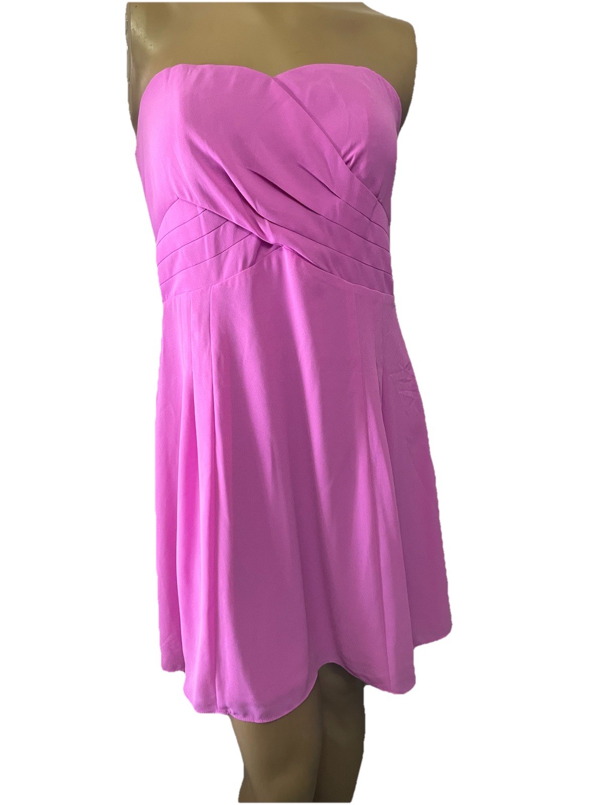express strapless chiffon dress