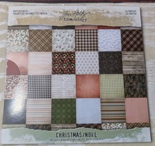 Rare Retired Tim Holtz Christmas Noel 8x8 - 2019 Holiday Art Crafts Scrapbooking
