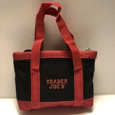 Trader Joe's Micro Tote Grocery Bag 3" EUC Red Usable Bag Inside (never opened)