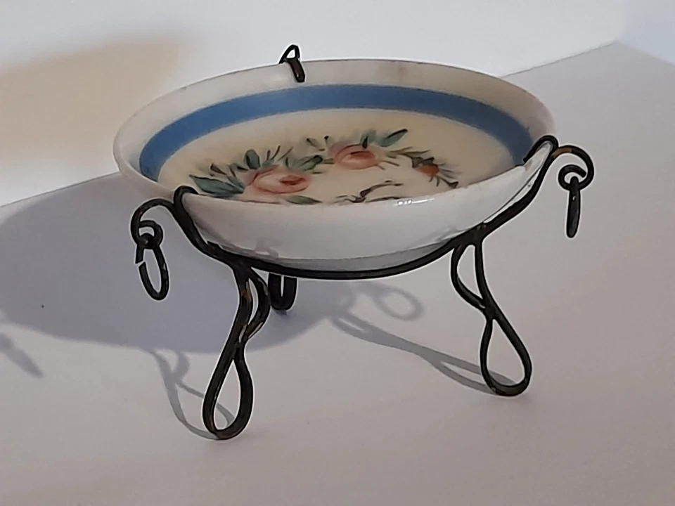 ancien petit vide poche porcelaine XIXe Napoléon III - Photo 3/4