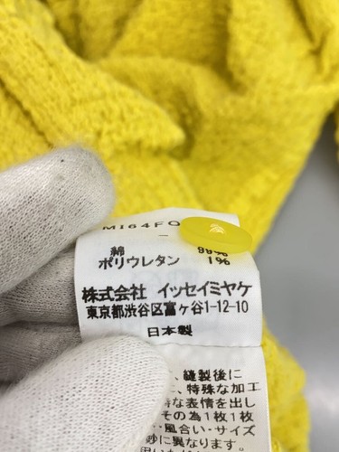 Me Issey Miyake Long Sleeve Blouse/Cotton/Yellow/Plain/M164Fo272 - Picture 4 of 5