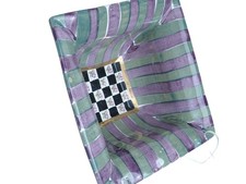 1992 MacKenzie Childs Torquay 8" square bowl 4" deep