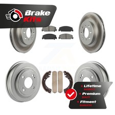 Front Rear Coat Brake Rotor Semi-Metallic Pad Drum Kit For 1997-1997 Honda Civic
