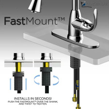 Market Single-Handle Pull-Down Sprayer Kitchen Faucet with Turbospray and Fas...