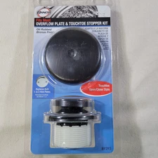 DANCO Overflow Plate and Touchtoe Stopper Kit  - Black 89393