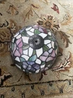 Vintage Stained Glass Lamp Shade Ceiling Light Tiffany Style Round Roses Flowers