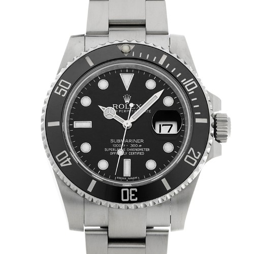 ROLEX Submariner date 116610LN black WATCH 729855