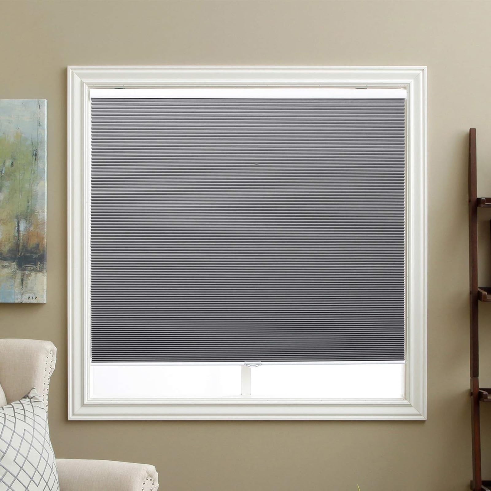 Blackout Honeycomb Blinds Fabric Window Shades 35" W...