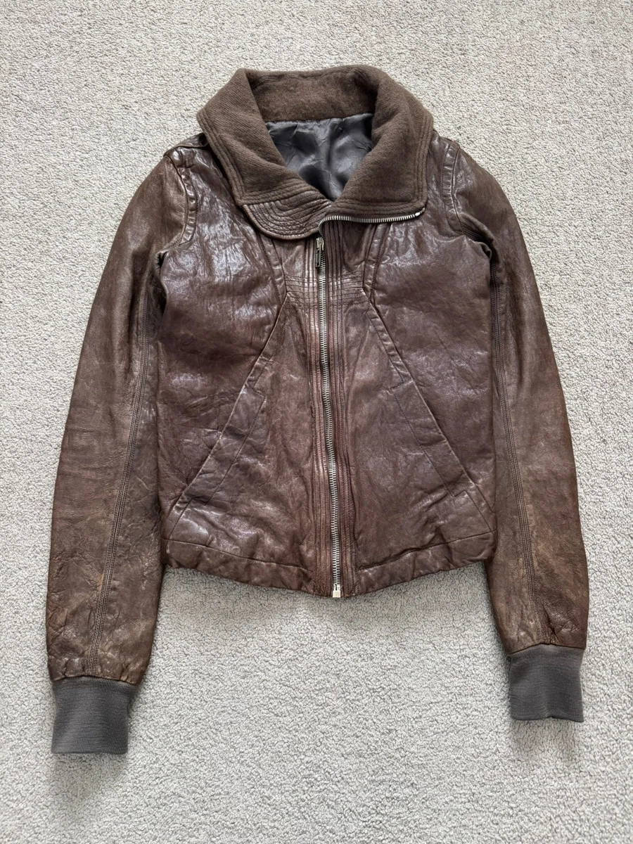 レザージャケット　the elephant sullen rick owens Rick Owens クラシックカラー レザージャケット | ブラック | FARFETCH JP