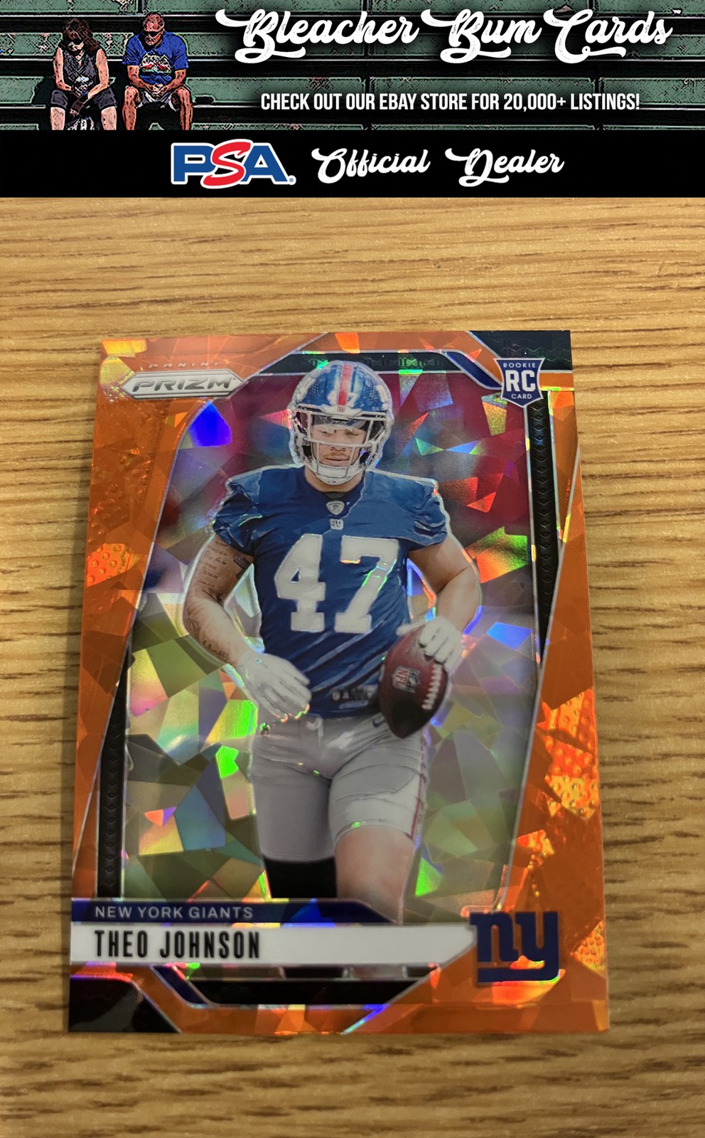 2024 Panini Prizm 390 Theo Johnson Orange Ice Rookie