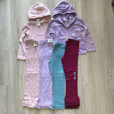 Lot 6 pc Naartjie Tops Long Sleeve Shirt Pant Leggings Pink Purple Girls Size 6