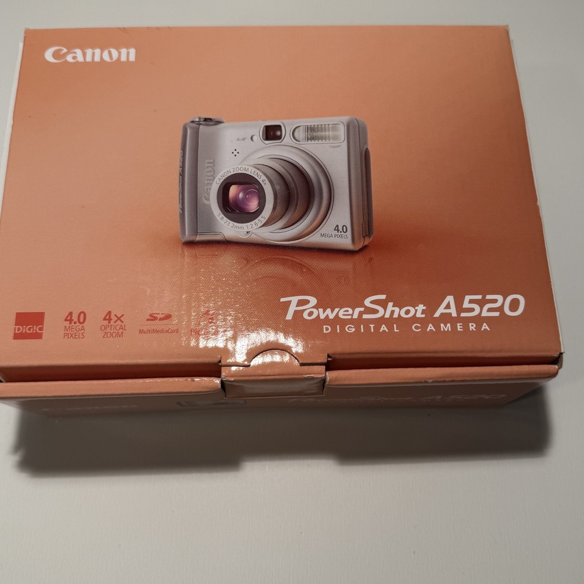 Canon PowerShot A520 4.0MP Digital Camera Silver w/4x Zoom Tested