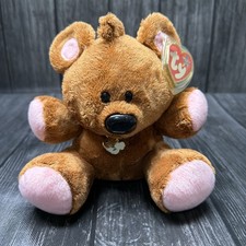 2004 TY Beanie Buddies Garfield Pooky Bear Plush Brown Pink Ears 8 inch EUC