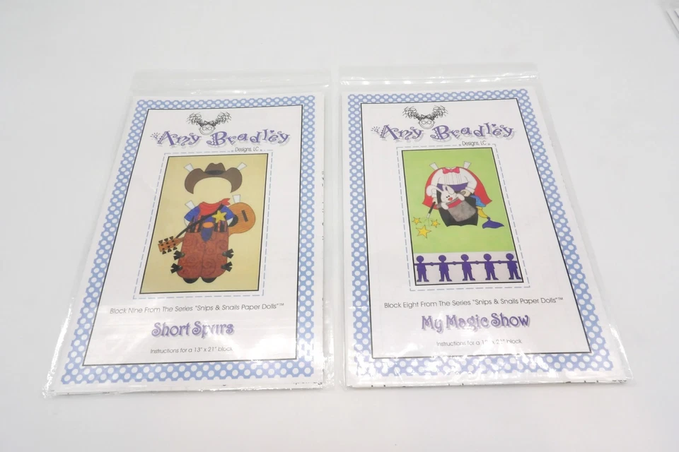 Quilt Pattern "Snips & Snails Paper Dolls"-Set of 9 Blocks 59" x 93" - Image 3 of 4