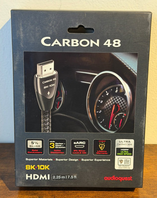 AudioQuest - Carbon 48 - 8k-10k 48gbps HDMI Cable - 2.25M - 7.5 Feet
